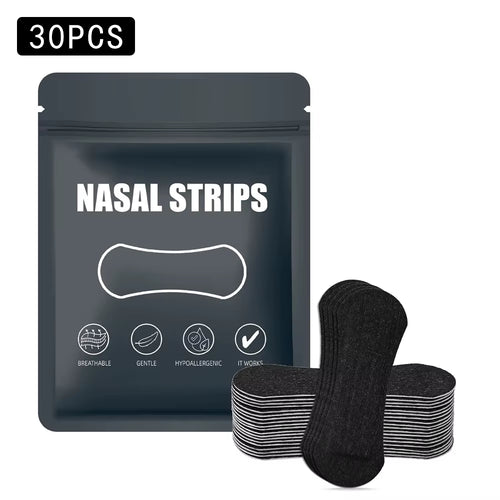 30PCS Nasal Strips for Snoring,Nose Strips for Breathing,Anti Snoring Solution Congestion Relief Nose Tape for Sleeping